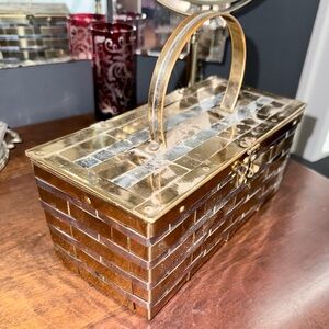 Dorset Rex Purse 🖤 1920s Vintage Gold/Silver Woven Metal Bag: EUC